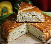 Мини-пирог с Луком и яйцом