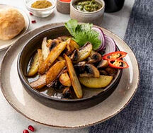 Жареный картофель с грибами