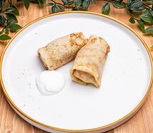 Блинчики с сыром и ветчиной