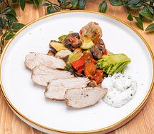 Цыпленок су-вид с овощами