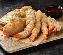 Темпура из овощей с креветками