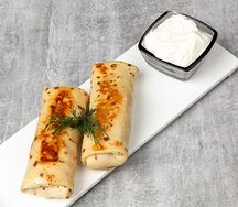 Блинчик с картошкой и грибами