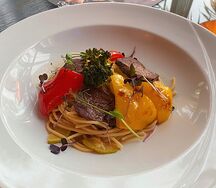 Спагетти с острой говядиной