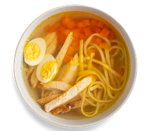 Куриный бульон с лапшой удон