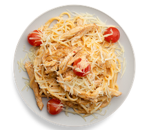 Паста с курицей в соусе Том Ям