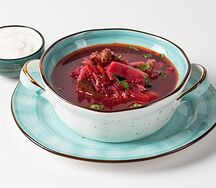 Борщ по домашнему с мясом