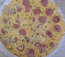 Омлет с сосисками