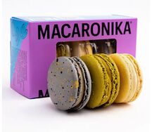 Набор макарон Соленая карамель, Сицилийская фисташка, Ванильный пломбир