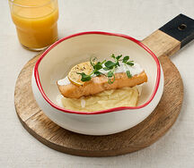 Лосось на гриле с картофельным пюре