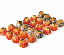 Лосось, креветки и угорь