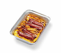 Колбаски с картофелем