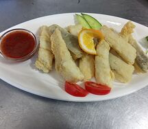 Рыба судак фил жареная