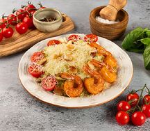 Салат Цезарь с креветкой Xl