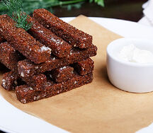 Гренки с чесночным соусом