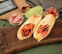 Шаурма с Пепперони и грибами