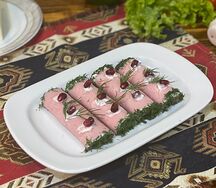 Рулетики из ветчины
