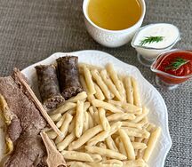 Хинкал-Галушки с отварной говядиной 
