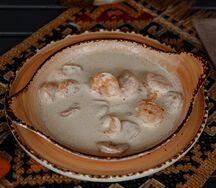 Креветки в соусе чкмерули