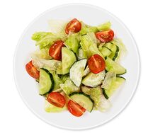 Овощи с салатными листьями