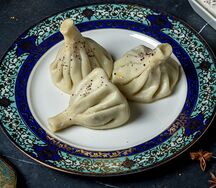 Хинкали с грибами и сыром