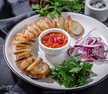 Шашлык из картофеля с курдюком