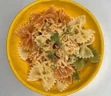 Цветные макарошки с сыром