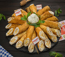 Блинчики с бананами и сливочным кремом