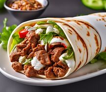 Tortilla chawarma viande