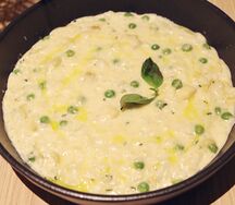 Ризотто с артишоком и зеленым горошком