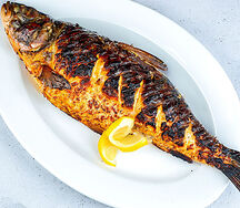 Tchep avec  poisson sosso grillé entier