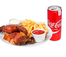 Demi poulet rôti & boisson