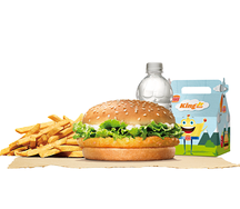 Chicken burger kids meal