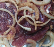 Баранья мякоть маринованная