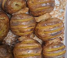 Картофель с курдюком на мангале