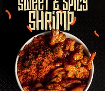 Bowls sweet and spicy shrimp