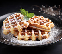 Gaufres au sucre glace