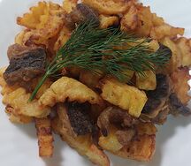 Картофель фри с мясом