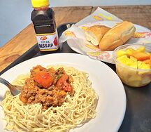 Lunch box spaghetti viande hachée