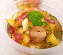 Salade de fruits au sirop de menthe