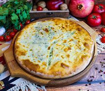 Осетинский пирог с сыром и зеленью