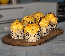 Запечённый ролл с креветками и унаги
