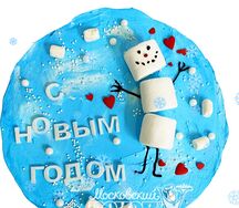 Торт Новогодний снеговик