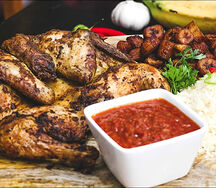 Demi poulet braisé