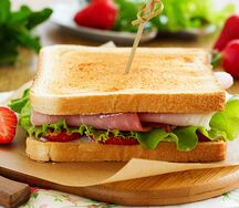 Assiette sandwich jambon et fromage