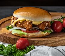 Double burger chicken
