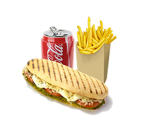 Panini au thon avec frite et boisson