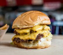 Double burger beef