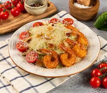 Салат Цезарь с тигровыми креветками Xl