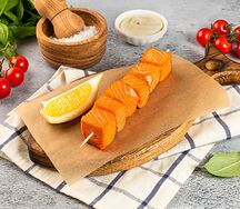 Лосось гриль на шпажке