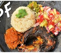 Attiéké poisson fumé